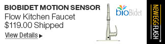 Newegg Flash - BioBidet Motion Sensor Flow Kitchen Faucet