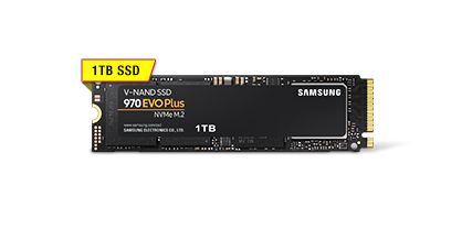SAMSUNG 970 EVO PLUS M.2 2280 1TB PCIe Gen 3.0 x4, NVMe 1.3 V-NAND 3-Bit MLC Internal Solid State Drive