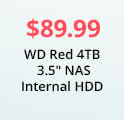 $89.99 WD Red 4TB 3.5" NAS Internal HDD