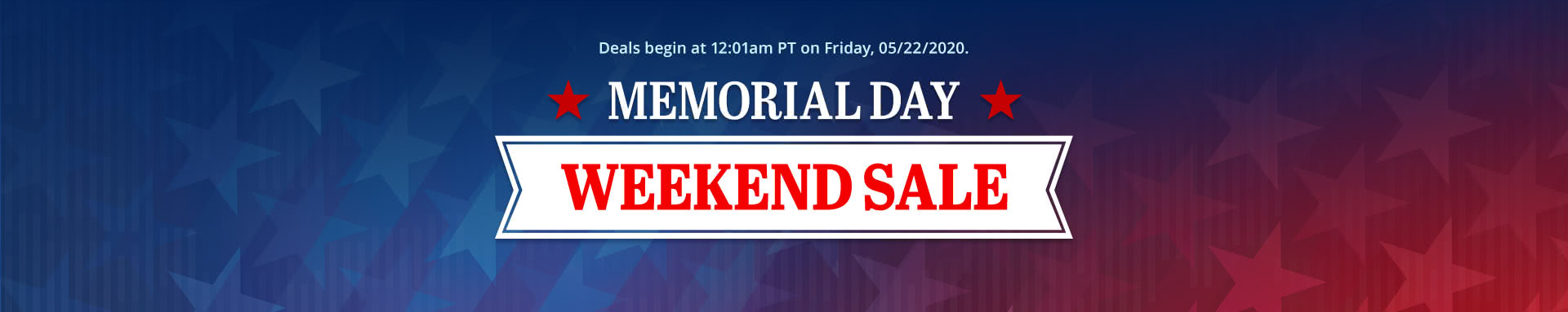 Memorial Day Weekend Sale 