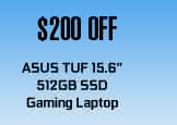 ASUS TUF 15.6" 512GB SSD Gaming Laptop