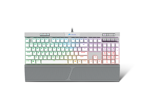 Corsair K70 RGB MK.2 SE Cherry MX Speed Mechanical Gaming Keyboard w/ RGB LED Backlit, White PBT Keycaps