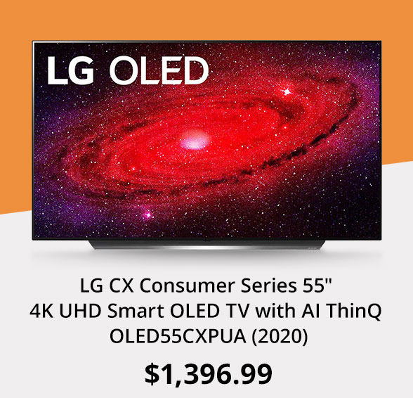 LG CX Consumer Series 55" 4K UHD Smart OLED TV with AI ThinQ OLED55CXPUA (2020)