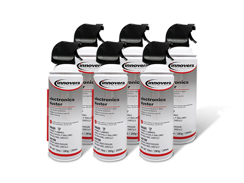 Innovera IVR10016 Compressed Air Duster Cleaner, 10 oz. Can, 6/Pack