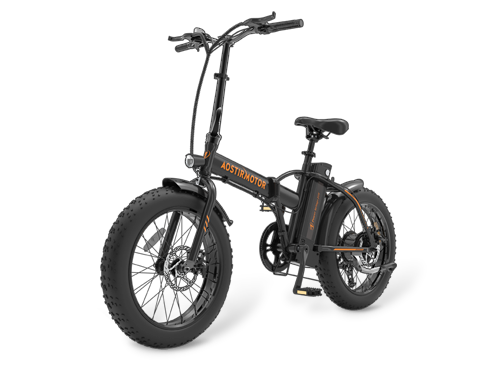 AOSTIRMOTOR Folding Electric Bike 500W Motor, 20" Fat Tire Shimano 7-Speed Ebike, 36V 13AH Removable Lithium Battery Electric Mountain Bicycle for Adults A20