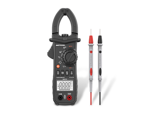 Digital Clamp Meter Meterk 6000 Counts TRUE RMS NCV AC/DC Voltage Auto Range AC Current Clamp Multimeter Capacitance Resistance Frequency Temperature Measure (Black Digital Clamp Meter)