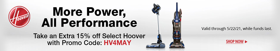 Hoover 15% Off may 0516-0522