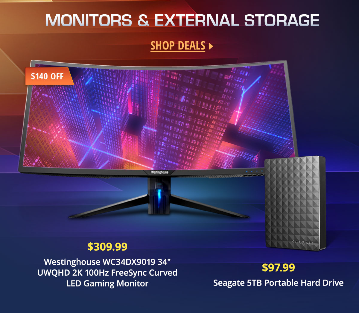 Monitors & External Storage