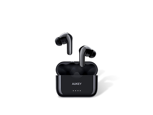 AUKEY True Wireless Earbuds, Bluetooth 5 w/ Powerful Bass, Quick Charge, Integrated Microphone, 25 Hours Playtime