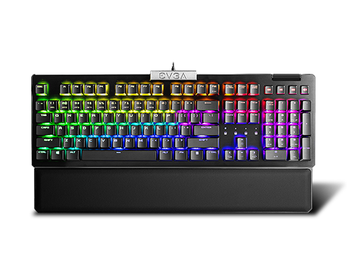 EVGA Z15 RGB Gaming Keyboard, RGB Backlit LED, Hot Swappable Mechanical Kailh Speed Silver Switches (Linear)