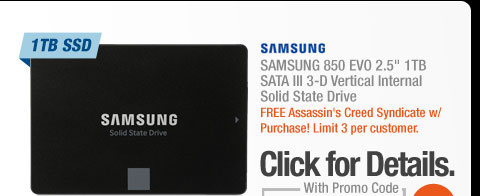 SAMSUNG 850 EVO 2.5" 1TB SATA III 3-D Vertical Internal Solid State Drive