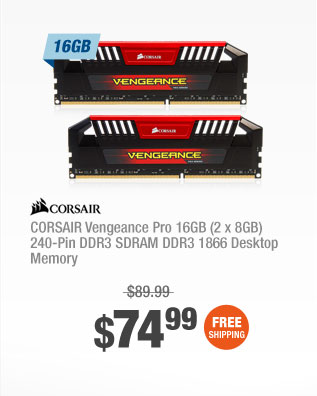 CORSAIR Vengeance Pro 16GB (2 x 8GB) 240-Pin DDR3 SDRAM DDR3 1866 Desktop Memory