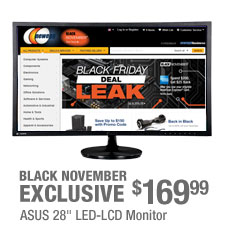 $169.99 ASUS 28" LED-LCD Monitor