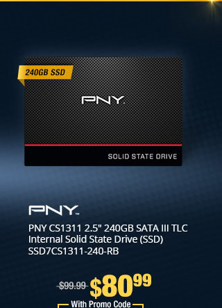 PNY CS1311 2.5" 240GB SATA III TLC Internal Solid State Drive (SSD) SSD7CS1311-240-RB