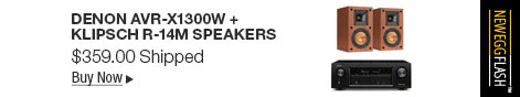 Newegg Flash � Denon AVR-X1300W + Klipsch R-14M Speakers