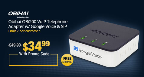 Obihai OBi200 VoIP Telephone Adapter w/ Google Voice & SIP