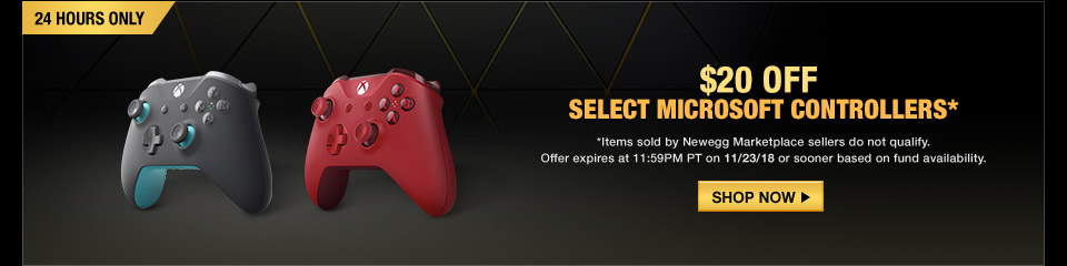 $20 OFF SELECT MICROSOFT CONTROLLERS*