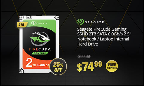 Seagate FireCuda Gaming SSHD 2TB SATA 6.0Gb/s 2.5" Notebook / Laptop Internal?Hard Drive