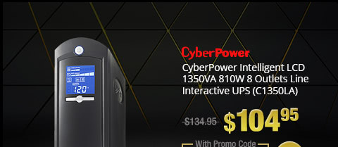 CyberPower Intelligent LCD 1350VA 810W 8 Outlets Line Interactive UPS (C1350LA)