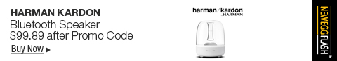 Newegg Flash C Harman Kardon AURA STUDIO Bluetooth Home Speaker System HKAURAAPWHTAM (White)