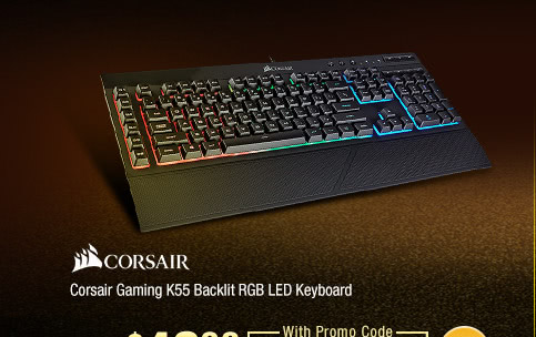 Corsair Gaming K55 Backlit RGB LED Keyboard
