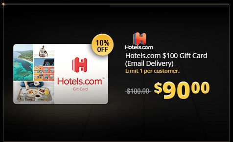 Hotels.com $100 Gift Card (Email Delivery)