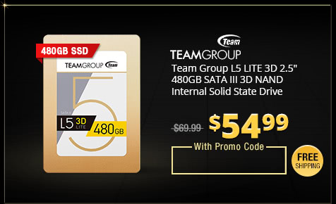 Team Group L5 LITE 3D 2.5" 480GB SATA III 3D NAND Internal Solid State Drive