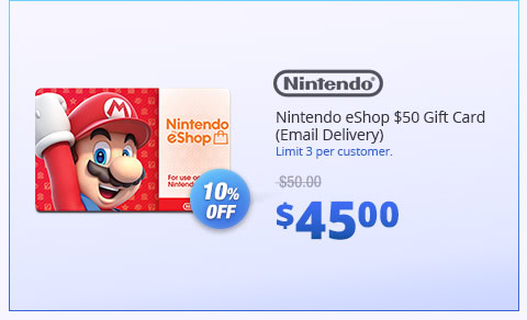 Nintendo eShop $50  Gift Cards - (Email Delivery)