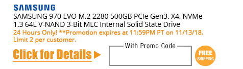 SAMSUNG 970 EVO M.2 2280 500GB PCIe Gen3. X4, NVMe 1.3 64L V-NAND 3-Bit MLC Internal Solid State Drive