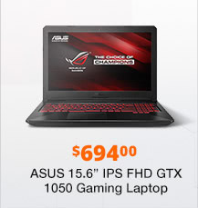 ASUS 15.6” IPS FHD GTX 1050 Gaming Laptop