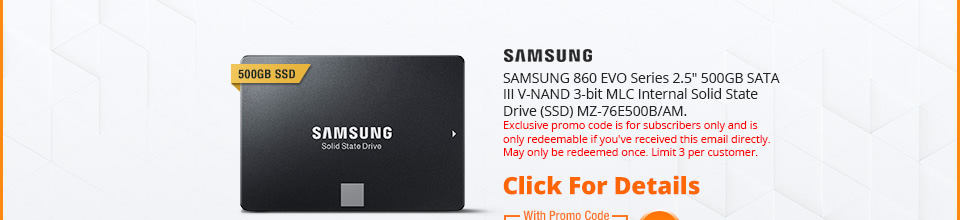Samsung 860 EVO Series 2.6" 500GB SATA Internal SSD