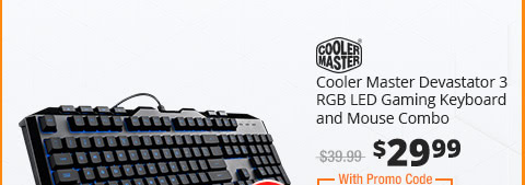 Cooler Master Devastator 3 RGB LED Gaming Keyboard and Mouse Combo