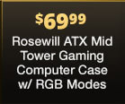 Rosewill ATX Mid Tower Gaming Computer Case w/ RGB Modes