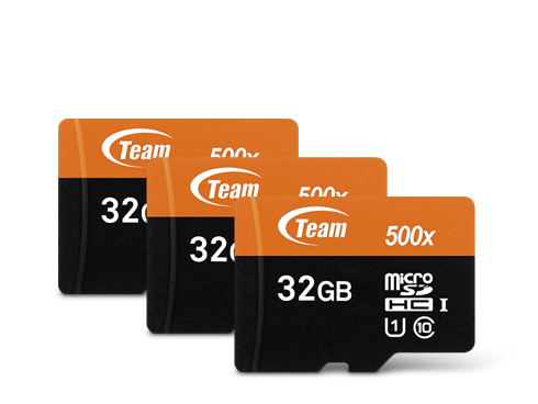 3x Team 32GB microSDHC UHS-I/U1 Class 10 Memory Card with Adapter, Speed Up to 80MB/s