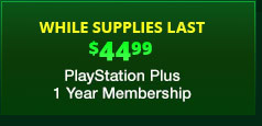 While Supplies Last: PlayStation Plus 1 Year Membership