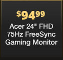 Acer 24 inch FHD 75Hz Gaming Monitor