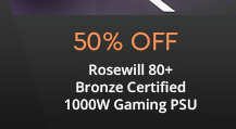 Rosewill 80+ Bronze Certified 1000W Gaming PSU