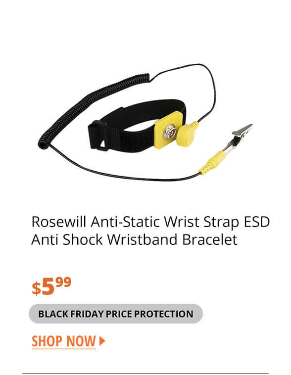 Rosewill Anti-Static Wrist Strap ESD Anti Shock Wristband Bracelet