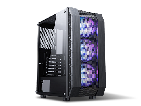 DIYPC Gamemax-III-ARGB Black Steel / Tempered Glass ATX Mid Tower Computer Case