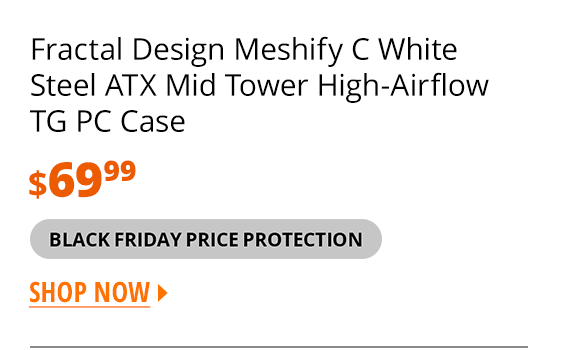 Fractal Design Meshify C White Steel ATX Mid Tower High-Airflow TG PC Case