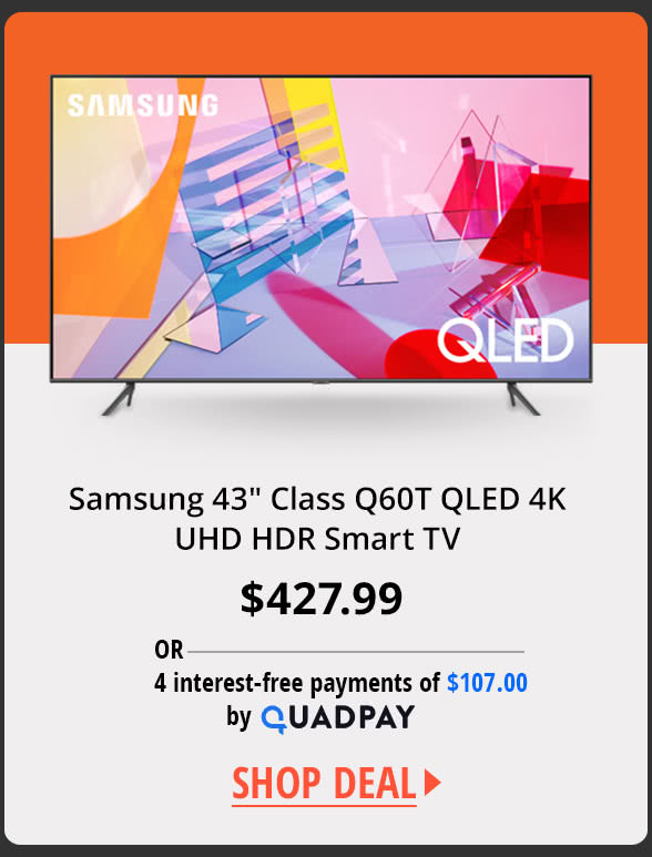 Samsung 43" Class Q60T QLED 4K UHD HDR Smart TV 