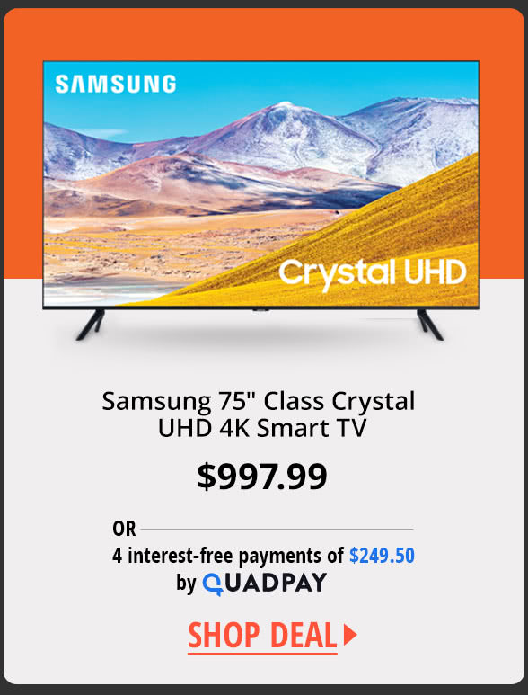 Samsung 75" Class Crystal UHD 4K Smart TV