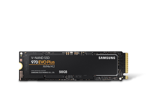 SAMSUNG 970 EVO PLUS M.2 2280 500GB PCIe Gen 3.0 x4, NVMe 1.3 V-NAND 3-bit MLC Internal Solid State Drive
