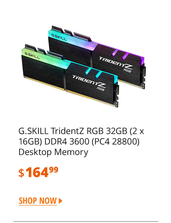 G.SKILL TridentZ RGB 32GB (2 x 16GB) DDR4 3600 (PC4 28800) Desktop Memory