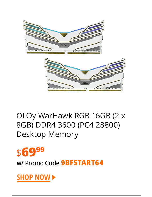 OLOy WarHawk RGB 16GB (2 x 8GB) DDR4 3600 (PC4 28800) Desktop Memory