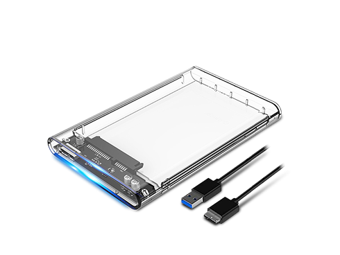 ORICO 2.5" Transparent USB 3.0 to SATA 3.0 External Hard Drive Disk Enclosure Box
