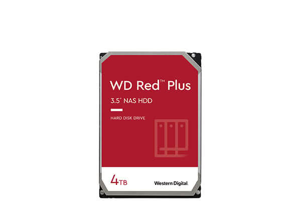 WD Red Plus 4TB NAS Hard Disk Drive - 5400 RPM Class SATA 6Gb/s, CMR, 64MB Cache, 3.5 Inch