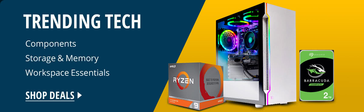Trending Tech - Components, Storage & Memory, Workspace Essentials