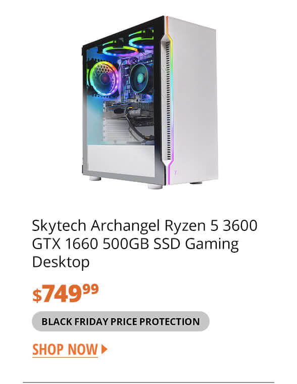 Skytech Archangel Ryzen 5 3600 GTX 1660 500GB SSD Gaming Desktop