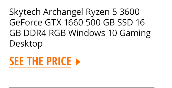 Skytech Archangel Ryzen 5 3600 GeForce GTX 1660 500 GB SSD 16 GB DDR4 RGB Windows 10 Gaming Desktop